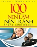 100 điều nên làm nên tránh trong kinh doanh - phần 1