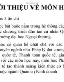 Bài giảng Giới thiệu môn học Pháp luật kinh doanh quốc tế