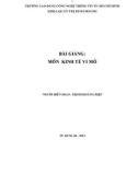 Bài giảng môn Kinh tế vi mô: Phần 1 - Trịnh Hoàng Hiệp