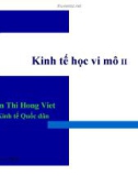 Bài giảng Kinh tế học vi mô (TS Trần Thị Hồng Việt) - Bài 1 Các mô hình kinh tế và phương pháp tối ưu hoá