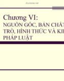 Chương VI: NGUỒN GỐC, BẢN CHẤT, VAI TRÒ, HÌNH THỨC VÀ KIỂU PHÁP LUẬT