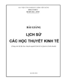 Bài giảng Lịch sử các học thuyết kinh tế: Phần 1