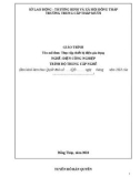 Giáo trình Thực tập thiết bị điện gia dụng (Nghề: Điện công nghiệp - Trình độ: Trung cấp) - Trường Trung cấp Tháp Mười