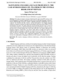 Maintaining English language proficiency: The case of high school EFL teachers in the Central Highland of Vietnam