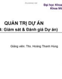 Quản trị Dự án - Bài 4: Giám sát & Đánh giá Dự án