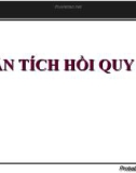 Bài giảng Phân tích số liệu - Bài 8: Phân tích hồi quy bội