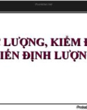 Bài giảng Phân tích số liệu - Bài 4: Ước lượng, kiểm định biến lượng