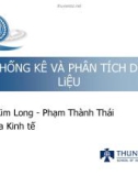 Bài giảng Thống kê và phân tích dữ liệu - Lê Kim Long và Phạm Thành Thái