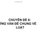 Bài giảng Chuyên đề 6: Những vấn đề chung về pháp luật