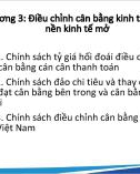 Bài giảng Kinh tế quốc tế 2 (International economics 2) - Chương 3: Điều chỉnh cân bằng kinh tế trong nền kinh tế mở