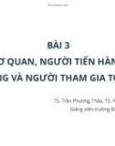 Bài giảng Luật Tố tụng dân sự: Bài 3 - TS. Trần Phương Thảo