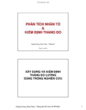 Phân tích nhân tố và kiểm định thang đo