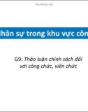 Bài giảng Quản trị nhà nước: Nhân sự trong khu vực công