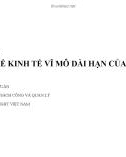 Bài giảng Kinh tế vĩ mô - Lý thuyết và thảo luận chính sách: Bài 23 - Đỗ Thiên Anh Tuấn