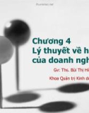 Chương 4 Lý thuyết về hành vi của doanh nghiệp