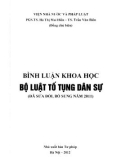 Bình luận khoa học bộ luật tố tụng dân sự năm 2004 sửa đổi, bổ sung năm 2011: Phần 1