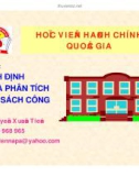 TỔ CHỨC THỰC THI CHÍNH SÁCH