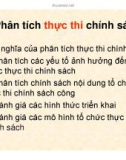 Bài giảng Phân tích thực thi chính sách