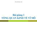 Bài giảng Tổng quan kinh tế vĩ mô