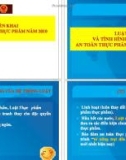 Bài giảng Luật và tình hình quản lý an toàn thực phẩm trên thế giới