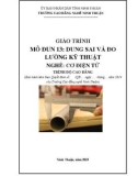 Giáo trình Dung sai và đo lường kỹ thuật (Nghề: Cơ điện tử - Trình độ: Cao đẳng) - Trường Cao đẳng nghề Ninh Thuận