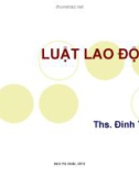 Bài giảng Luật lao động - Đinh Thị Chiến