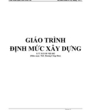 Giáo trình Định mức xây dựng