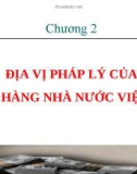 Bài giảng Luật ngân hàng và chứng khoán (Phần 1: Luật ngân hàng): Chương 2 - Nguyễn Từ Nhu