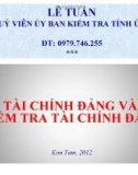 Bài giảng Chuyên đề: Tài chính Đảng và kiểm tra tài chính Đảng - Lê Tuấn