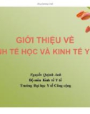 Bài giảng Giới thiệu về kinh tế học và kinh tế y tế - Nguyễn Quỳnh Anh