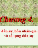 Bài giảng Pháp luật đại cương: Chương 4 - Luật dân sự, hôn nhân - gia đình và tố tụng dân sự