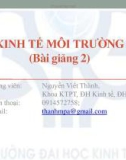 Kinh tế môi trường - Bài giảng 2