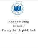 Bài giảng Kinh tế Môi trường: Bài giảng 13