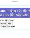 Bài giảng Tội phạm - Những vấn đề lý luận và thực tiễn cấp bách - TS. Cao Thị Oanh