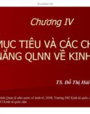 Bài giảng Quản lý nhà nước về kinh tế: Chương 4 - TS. Đỗ Thị Hải Hà