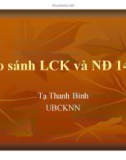 Bài giảng So sánh luật chứng khoán và Nghị định 144 - Tạ Thanh Bình