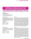 Quyền được hưởng an sinh xã hội trong Luật Nhân quyền quốc tế và những vấn đề đặt ra với Việt Nam