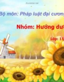 Bài thuyết trình pháp luật đại cương: Những vấn đề về pháp lý và kết hôn