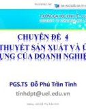 Bài giảng Chuyên đề 4: Lý thuyết sản xuất và ứng dụng của doanh nghiệp - PGS.TS Đỗ Phú Trần Tình