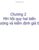 Bài giảng Kinh tế lượng: Chương 2: Mô hình hồi quy hai biến - Ước lượng và kiểm định giả thuyết