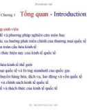 Bài giảng Kinh tế quốc tế: Chương 1 - Nguyễn Hữu Lộc