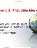 Bài giảng Kinh tế môi trường: Chương 2.1 - Đàm Thị Tuyết