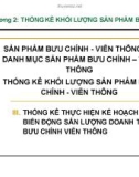 Bài giảng Thống kê khối lượng sản phẩm bưu chính viễn thông