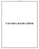 Tìm hiểu Văn hóa hành chính