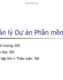 Quản lý dự án phần mềm