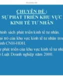 Chuyên đề : Sự phát triển khu vực kinh tế tư nhân tư nhân