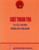 Các văn bản hướng dẫn thi hành Luật thanh tra: Phần 1