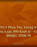 Bài giảng Luật Môi trường: Chương I - Phan Thị Tường Vi