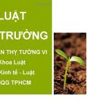 Bài giảng Luật môi trường: Chương 1 - ThS Phan Thỵ Tường Vi