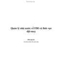 Tài liệu Quản lý nhà nước về FDI và lĩnh vực dệt-may - ĐH Kinh tế Quốc dân